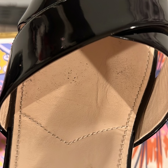 PRADA BLACK PATENT LEATHER WEDGES SIZE 10 - Picture 10 of 10